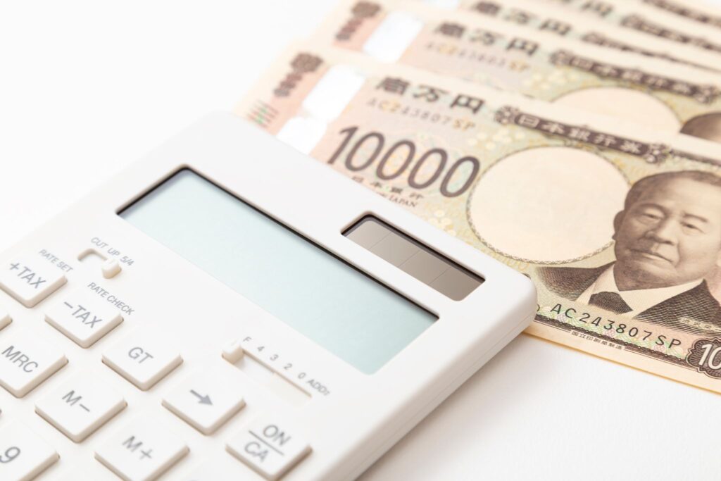 計算機と一万円札